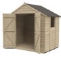 Forest Overlap Pressure Treated 7x5 Apex Shed - Double Door