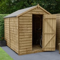 Forest Overlap Pressure Treated 8x6 Apex Shed - No Window 