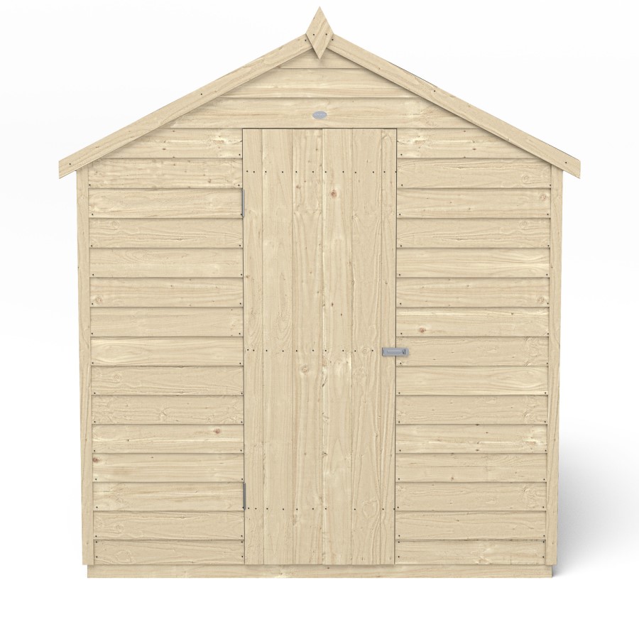 Forest Overlap Pressure Treated 8x6 Apex Shed - No Window 