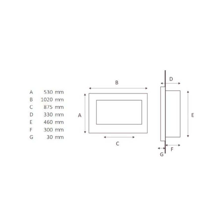 Nickel Trim Inset Gas Fire with Coal - Vola 860