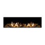 GRADE A3 - Black Inset Gas Fire with Logs - Lux 1000