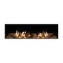 IMPERFECT - Black 39inch Inset Gas Media Wall Fireplace - Sirocco Fires Lux 1000