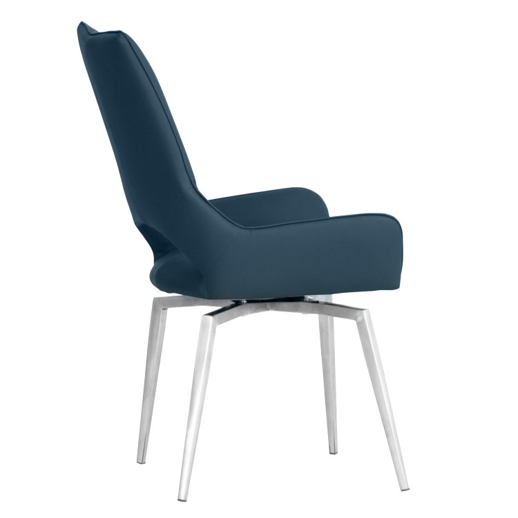 Revel Set Of 2 Swivel Dining Chairs - Blue