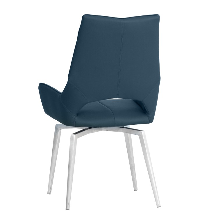 Revel Set Of 2 Swivel Dining Chairs - Blue