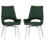 Revel Set Of 2 Swivel Dining Chairs - Green