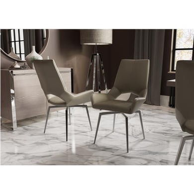 Photo of Revel set of 2 swivel dining chairs - taupe
