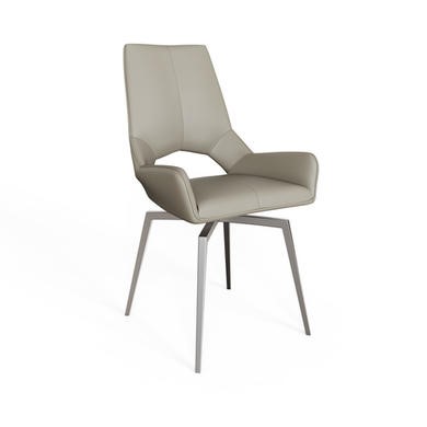 Read more about Revel set of 2 swivel dining chairs taupe