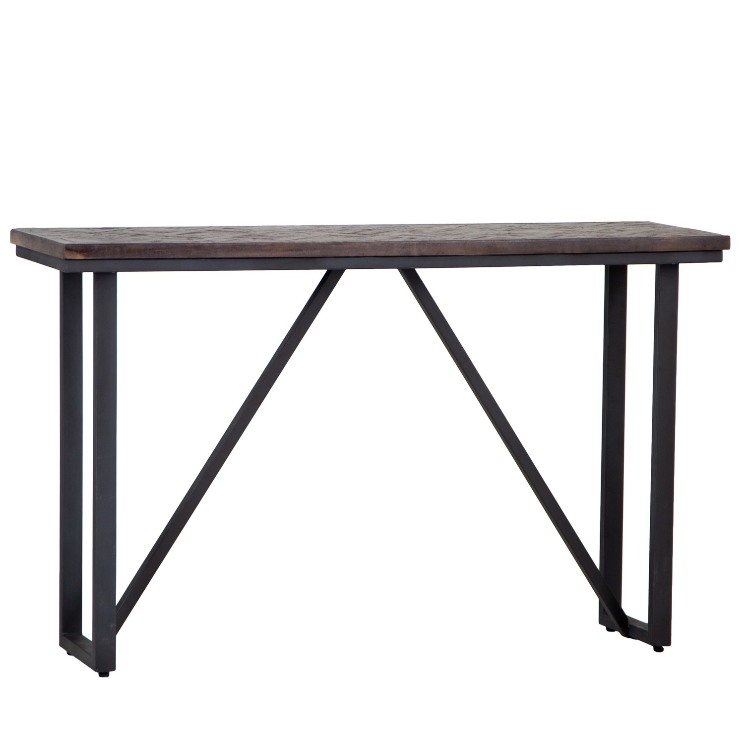 Read more about Industrial style teak & iron bar table 1.4m
