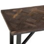Large Industrial Style Teak & Iron Dining Bench 1.6m