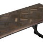 Large Industrial Style Teak & Iron Dining Bench 1.6m
