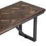 Large Industrial Style Teak & Iron Dining Bench 1.6m