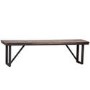 Large Industrial Style Teak & Iron Dining Bench 1.6m