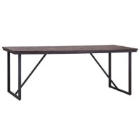 Industrial Style Teak & Iron Dining Table 2m