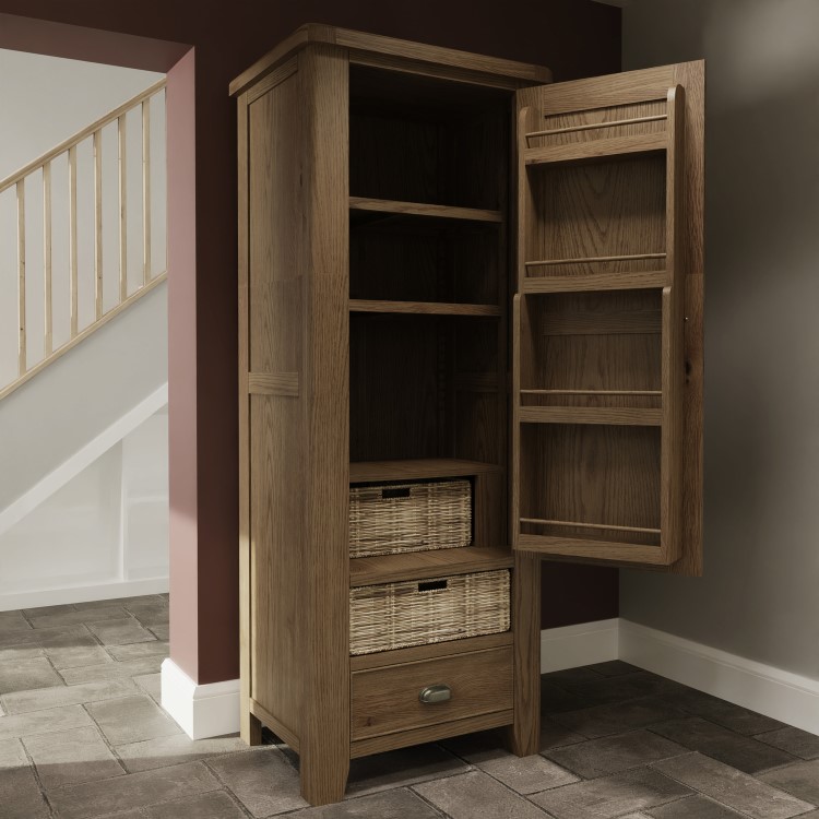 Smoked Oak Single Larder Unit