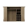 Smoked Oak Bar with Wine Rack