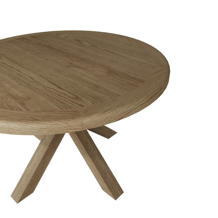 Smoked Oak Small Round Dining Table 120cm