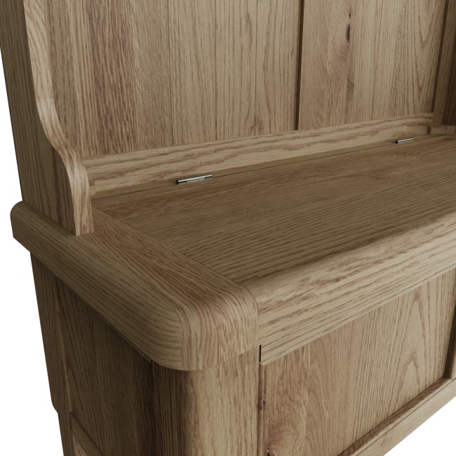 Smoked Oak Hall Bench Unit with Storage