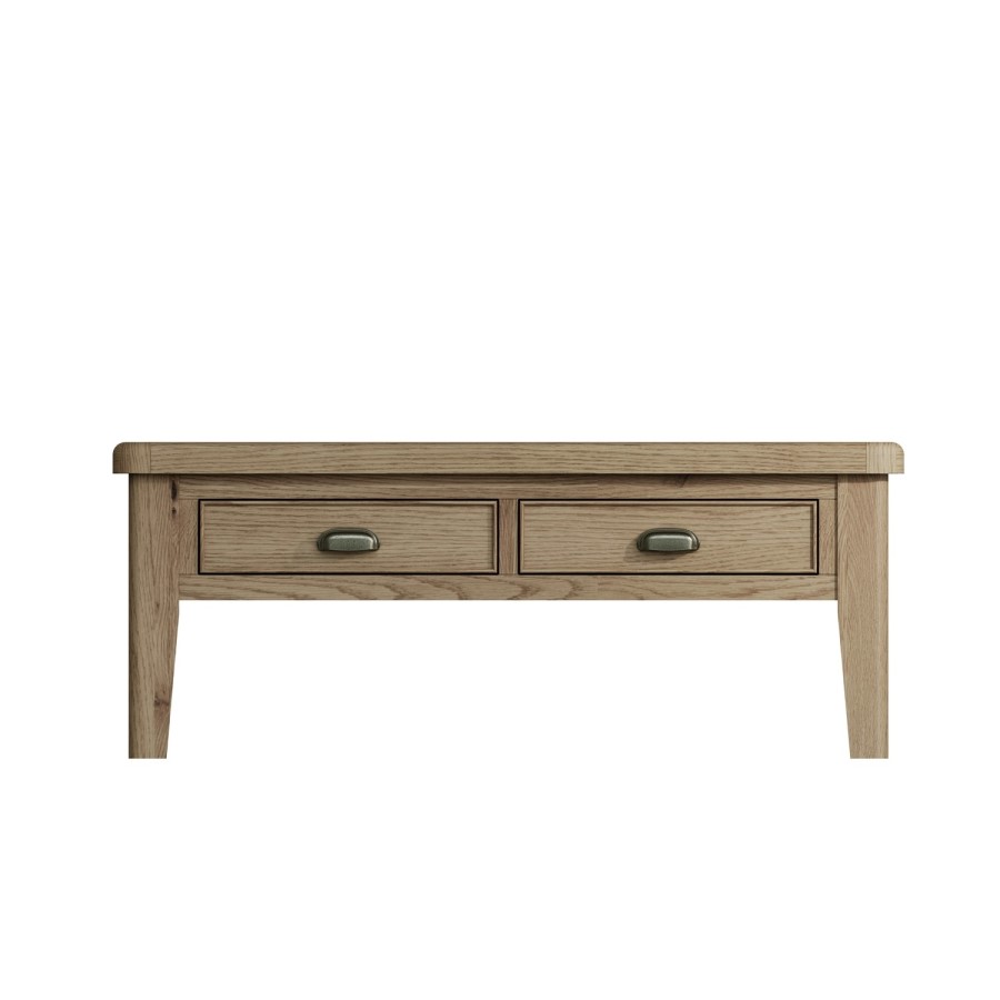 Rectangular Oak Coffee Table with Storage - Pegasus