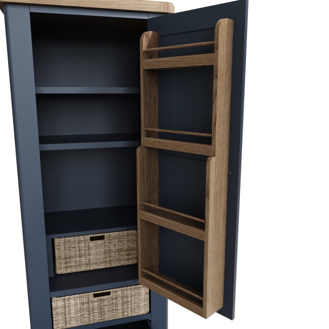 Oak & Blue Single Larder Unit