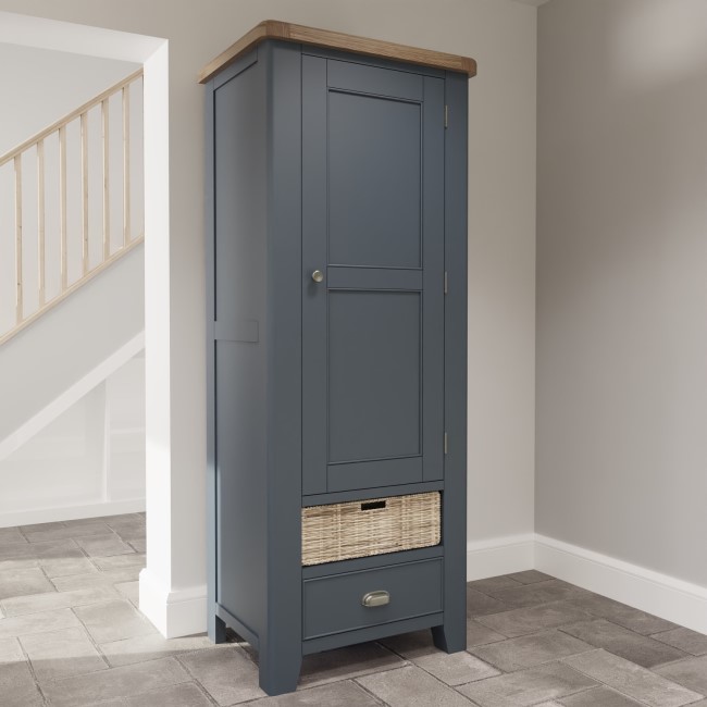 Oak & Blue Single Larder Unit