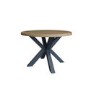 Oak & Navy Round Dining Table 120cm