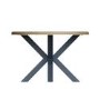 Oak & Navy Round Dining Table 120cm