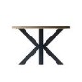 Oak & Navy Round Dining Table 120cm