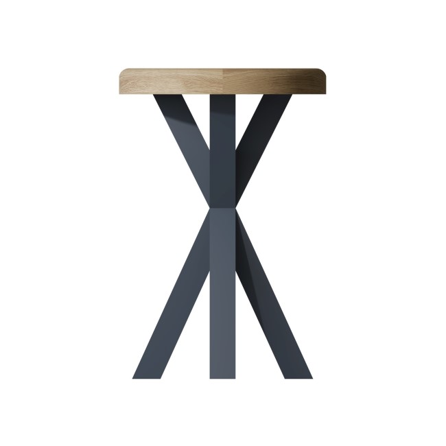 Round Blue Wooden Side Table  - Pegasus