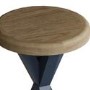 Round Blue Wooden Side Table  - Pegasus
