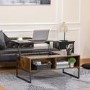 Rectangular Walnut Coffee Table with Storage - Ryder