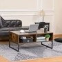 Rectangular Walnut Coffee Table with Storage - Ryder
