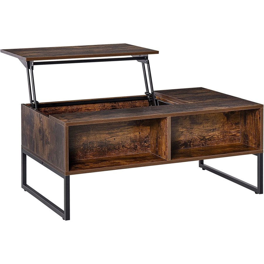 Rectangular Walnut Coffee Table with Storage - Ryder