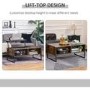 Rectangular Walnut Coffee Table with Storage - Ryder