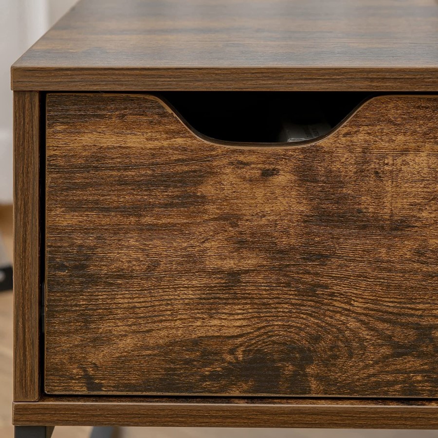 Rectangular Walnut Coffee Table with Storage - Ryder