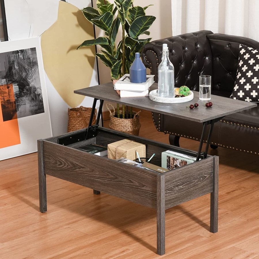 Rectangular Walnut Coffee Table with Storage - Ryder