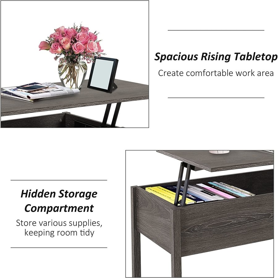 Rectangular Walnut Coffee Table with Storage - Ryder