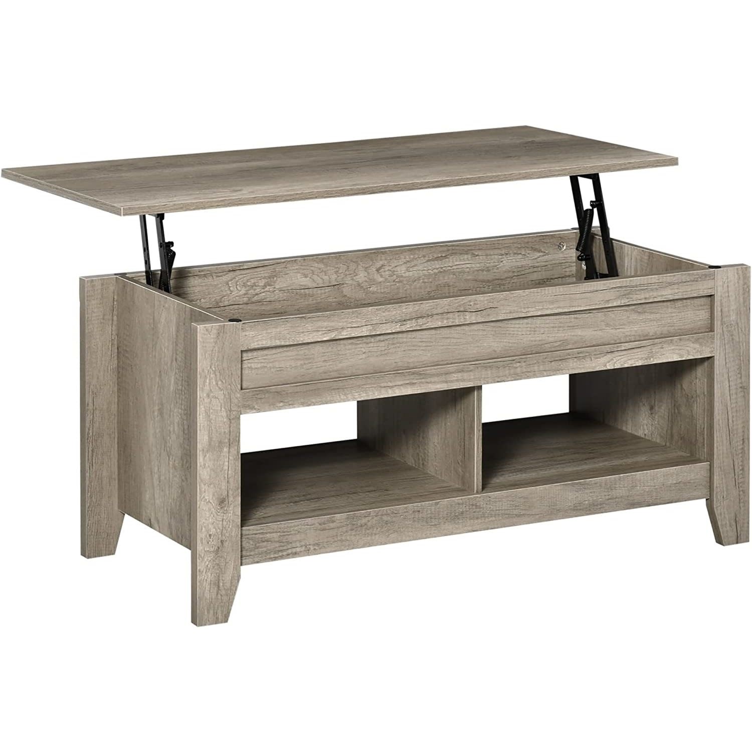 Rectangular Oak Lift Top Coffee Table with Storage - Ryder - Furniture123