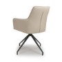 GRADE A1 - Set of 2 Taupe Swivel Dining chairs -Linnie
