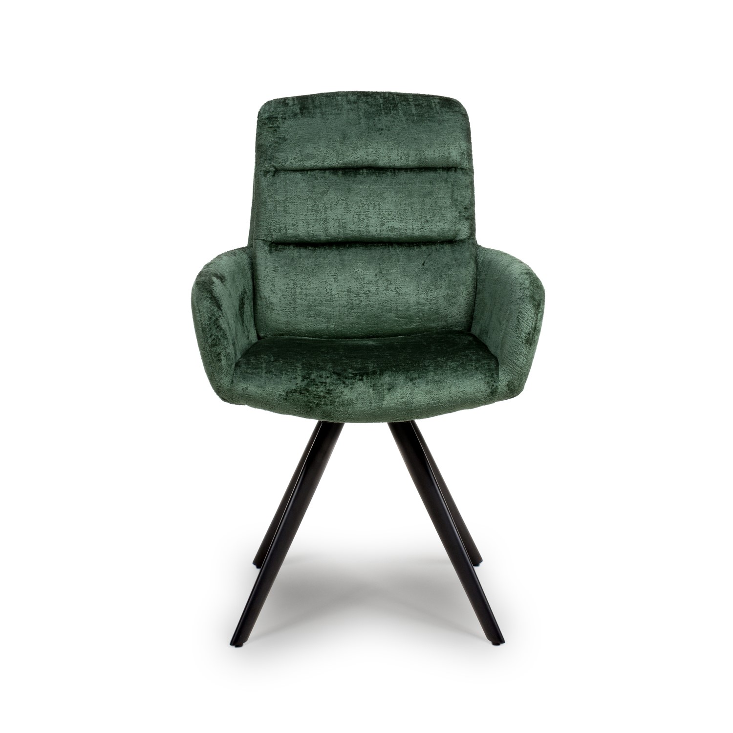 Photo of Set of 2 green swivel dining chairs -devan