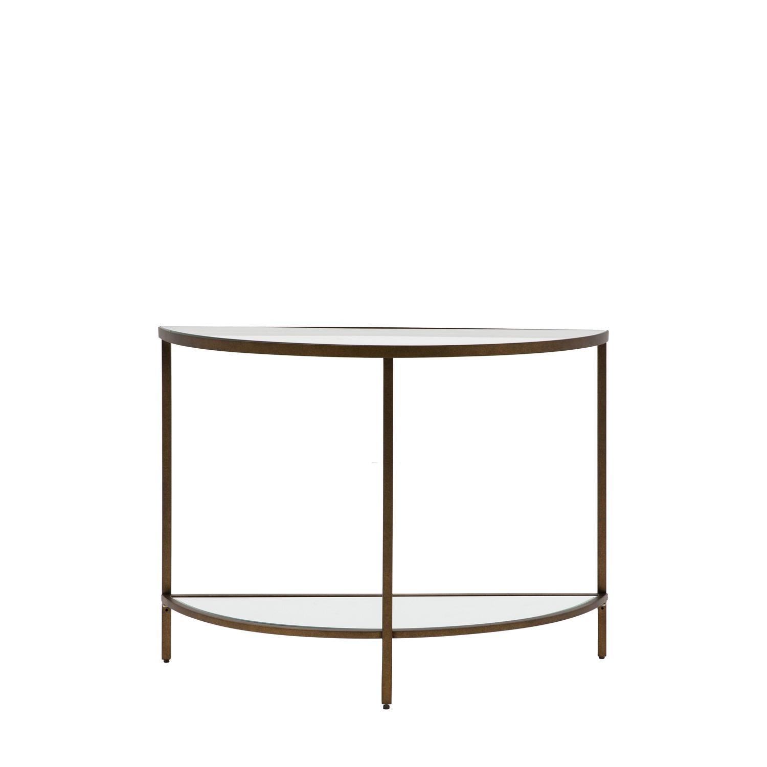 Photo of Hudson glass console table in bronze - caspian house