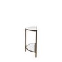 Small Glass Bronze Console Table with Shelf - Hudson