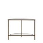 Small Glass Bronze Console Table with Shelf - Hudson