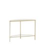 Small Glass Gold Console Table with Shelf - Hudson