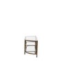Small Bronze Glass TV Stand with Shelves - TV's up to 50" - Hudson