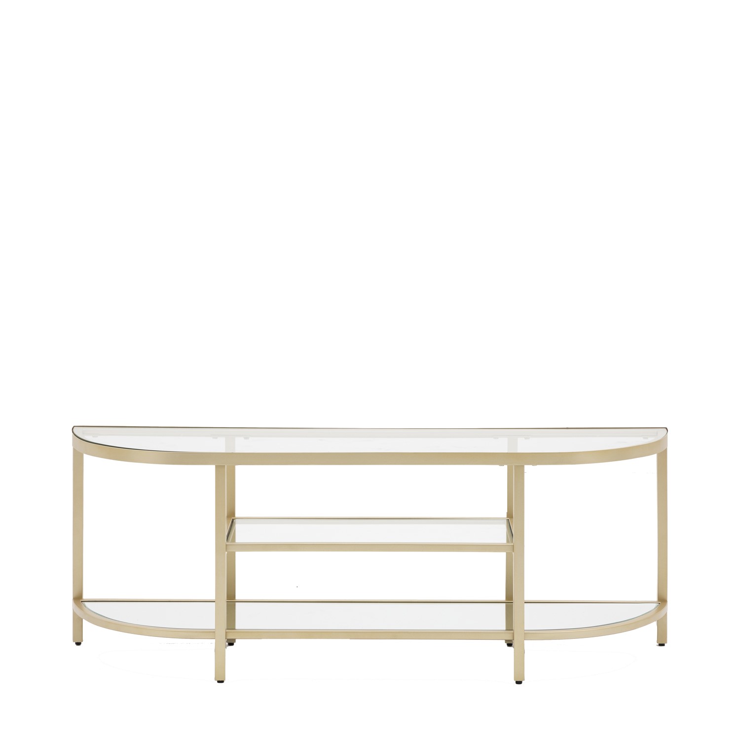 Photo of Hudson glass tv stand in champagne - caspian house