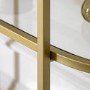 Tall Glass Gold Open Bookcase - Hudson