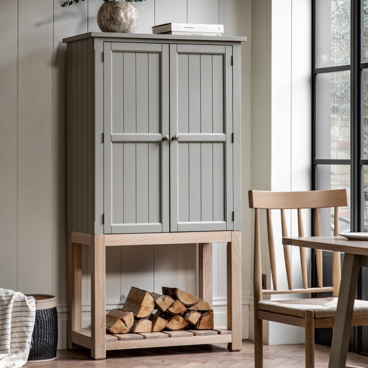 Eton Drinks Cabinet in Sage Green - Caspian House