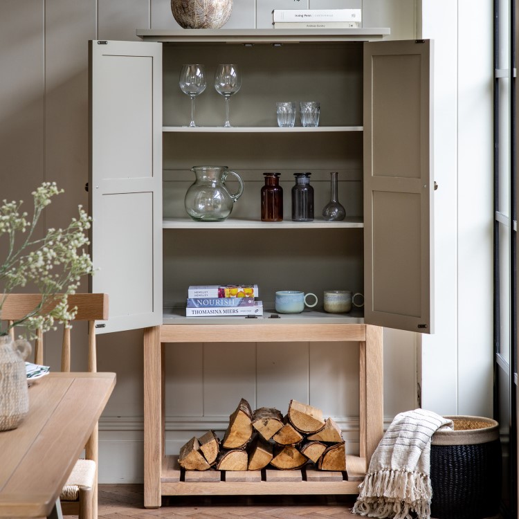 Eton Drinks Cabinet in Sage Green - Caspian House