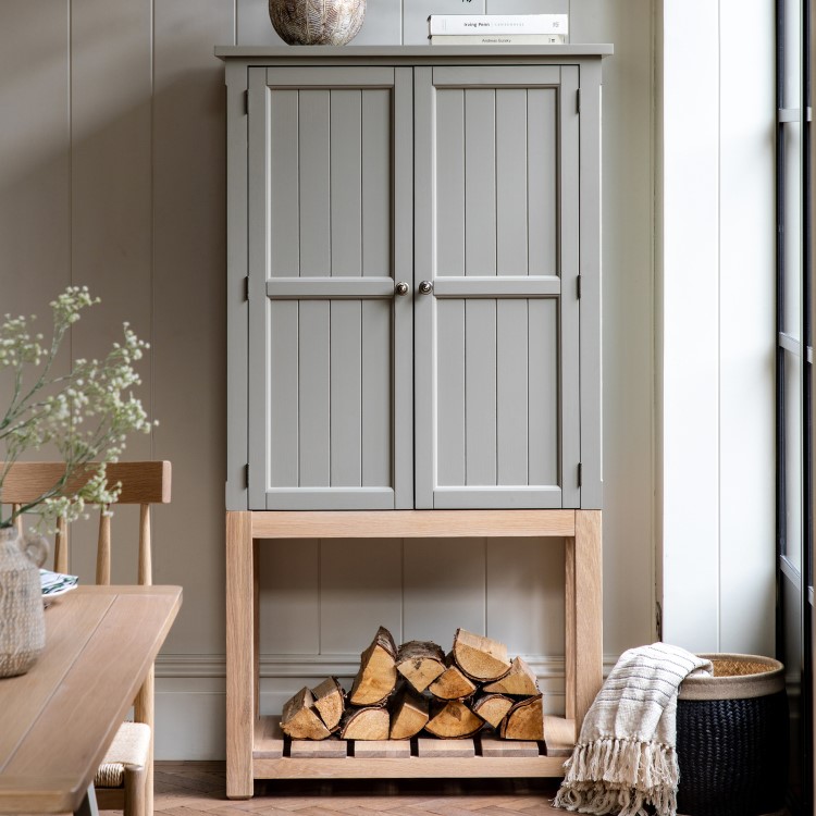 Eton Drinks Cabinet in Sage Green - Caspian House