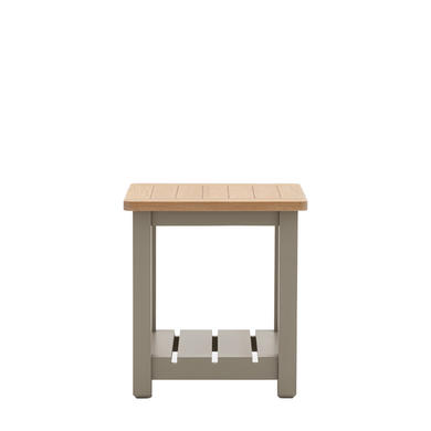 Square Green Wooden Side Table with Storage - Eton